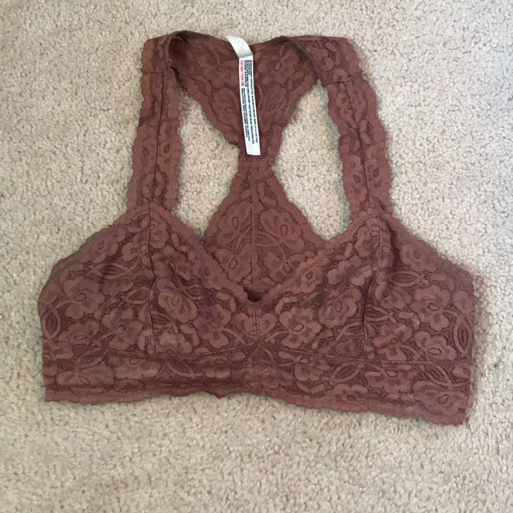 FREE PEOPLE Soft brown lace bralette - Medium